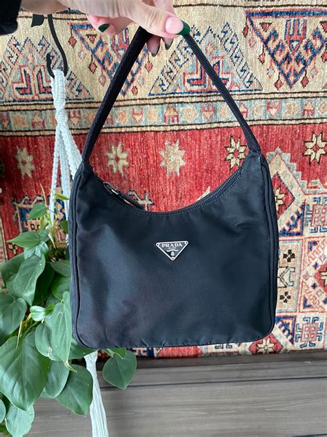 prada nylon mini hobo bag|vintage Prada nylon hobo bag.